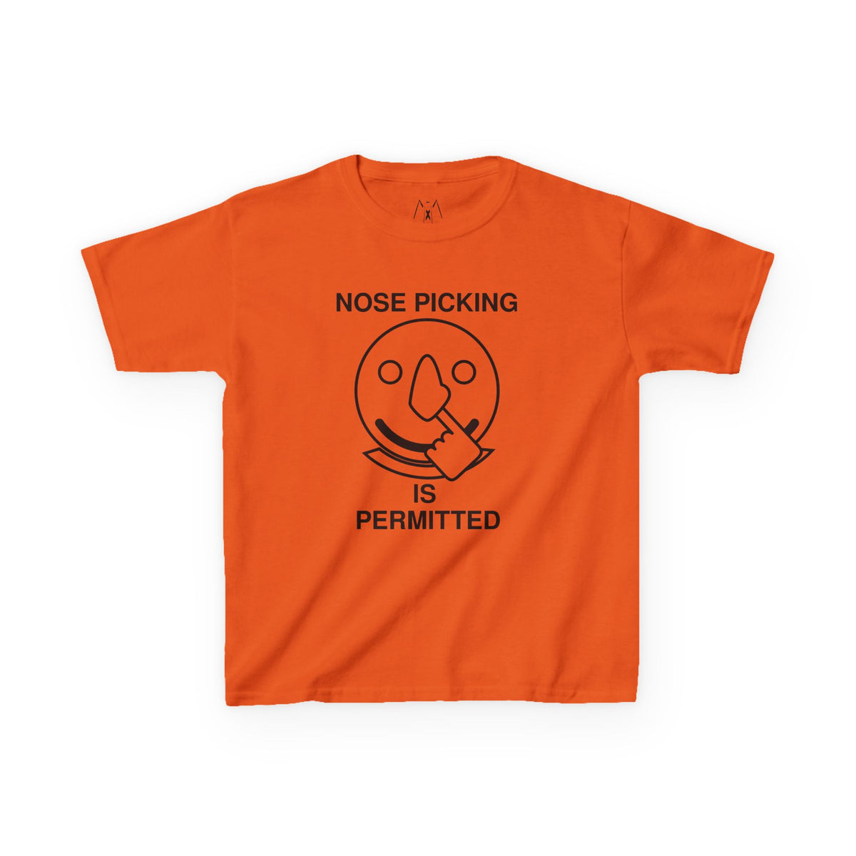Nose Picking is Permitted Kid's Tee Black Text