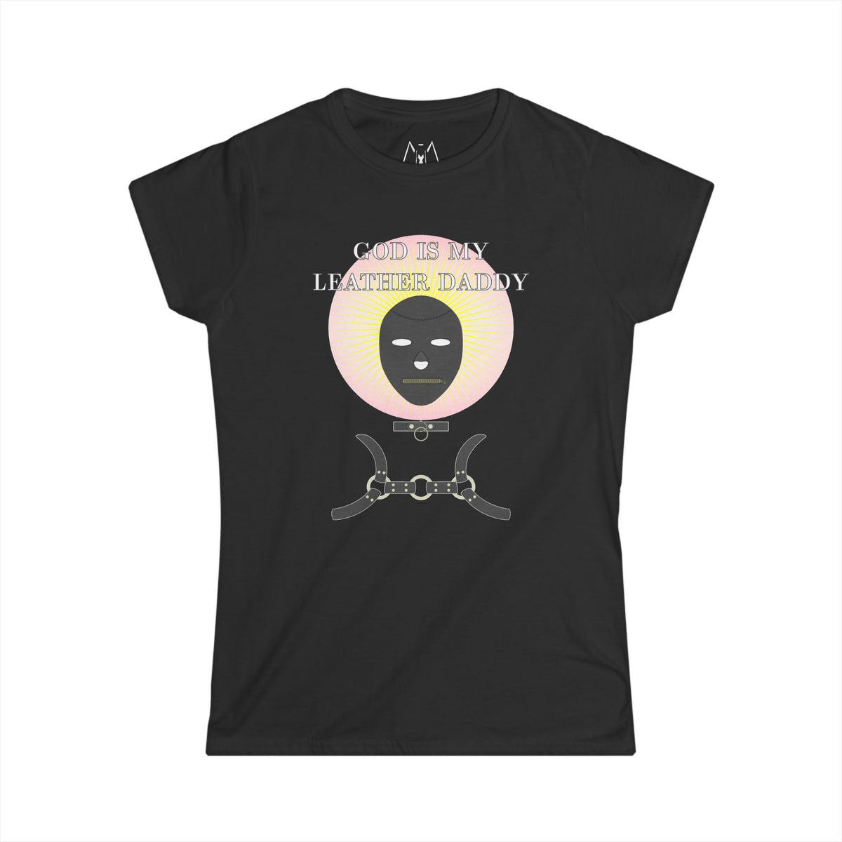 God is My Leather Daddy, T-Shirt, Women's, White Text