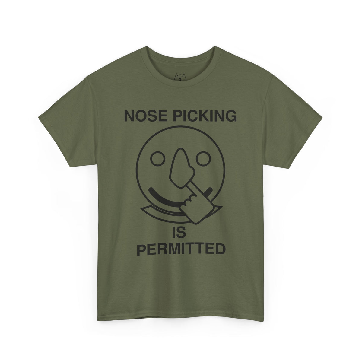 Nose Picking is Permitted Unisex Tee Black Text