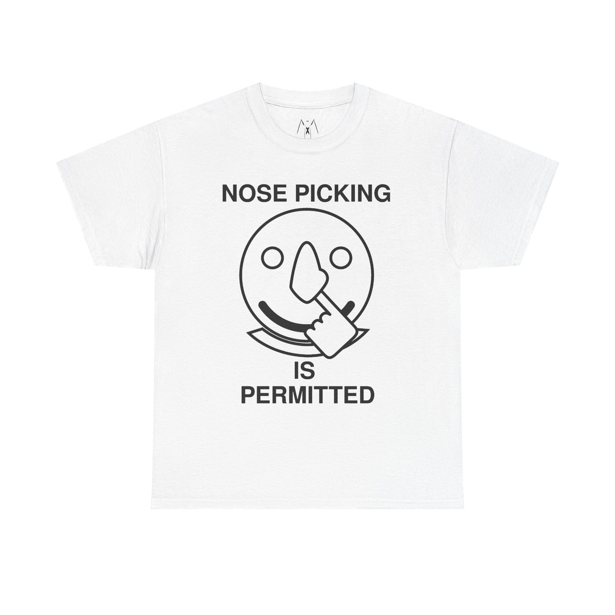 Nose Picking is Permitted Unisex Tee Black Text