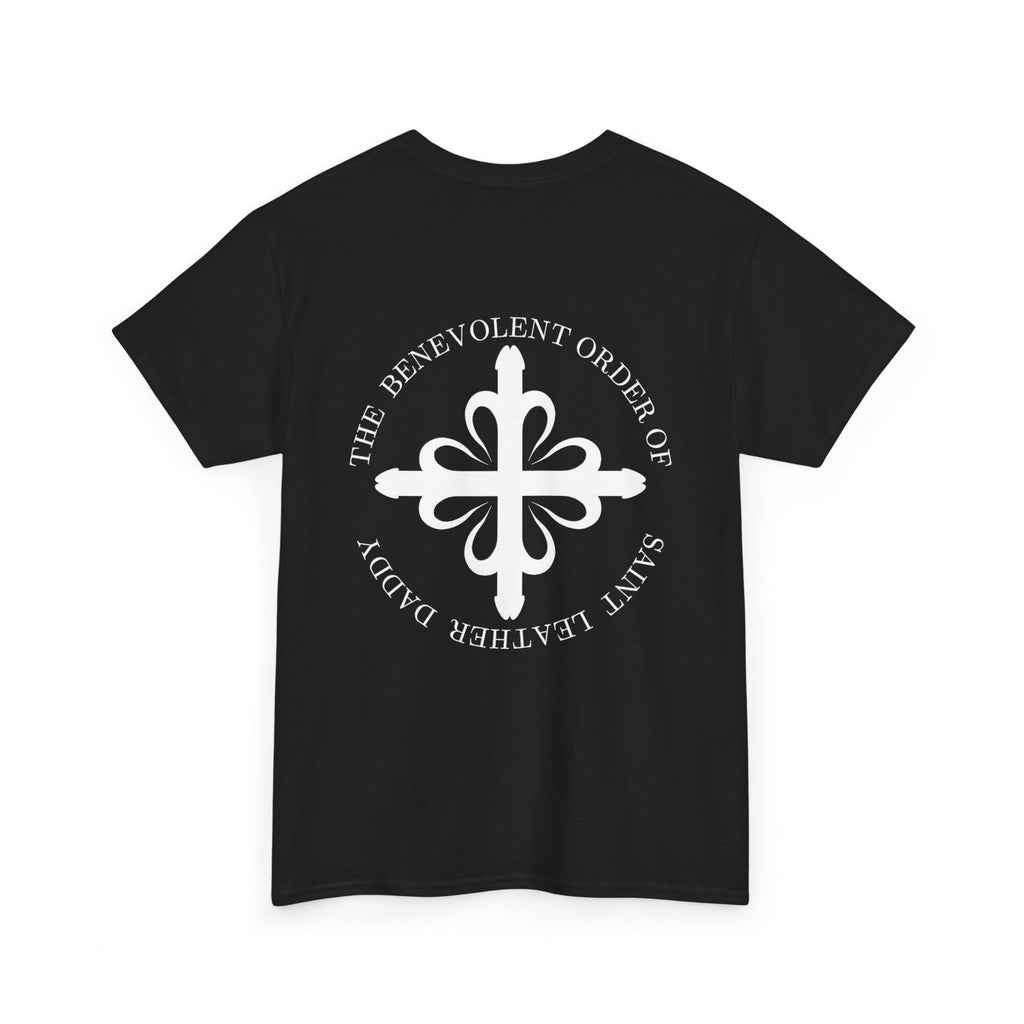 God is My Leather Daddy Unisex Tee White Text