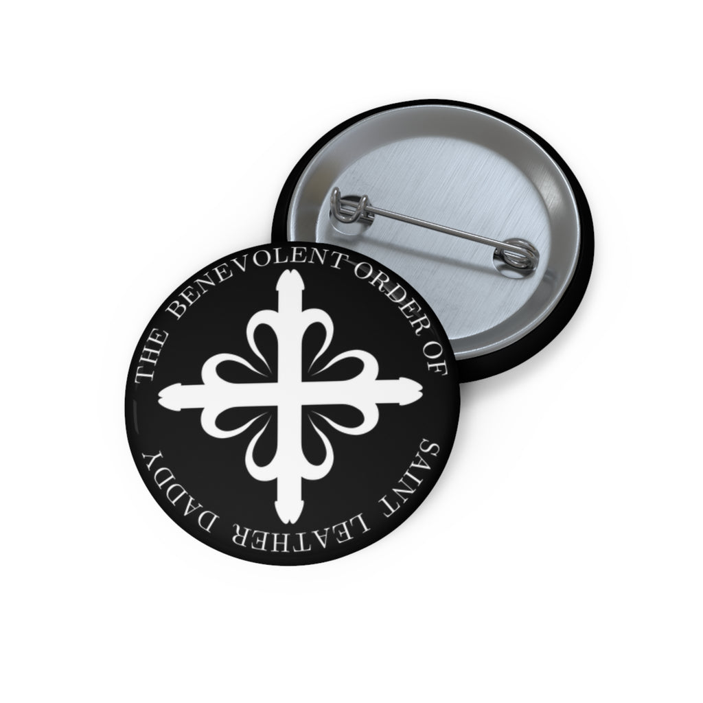 The Benevolent Order of St. Leather Daddy Pin Buttons, Black