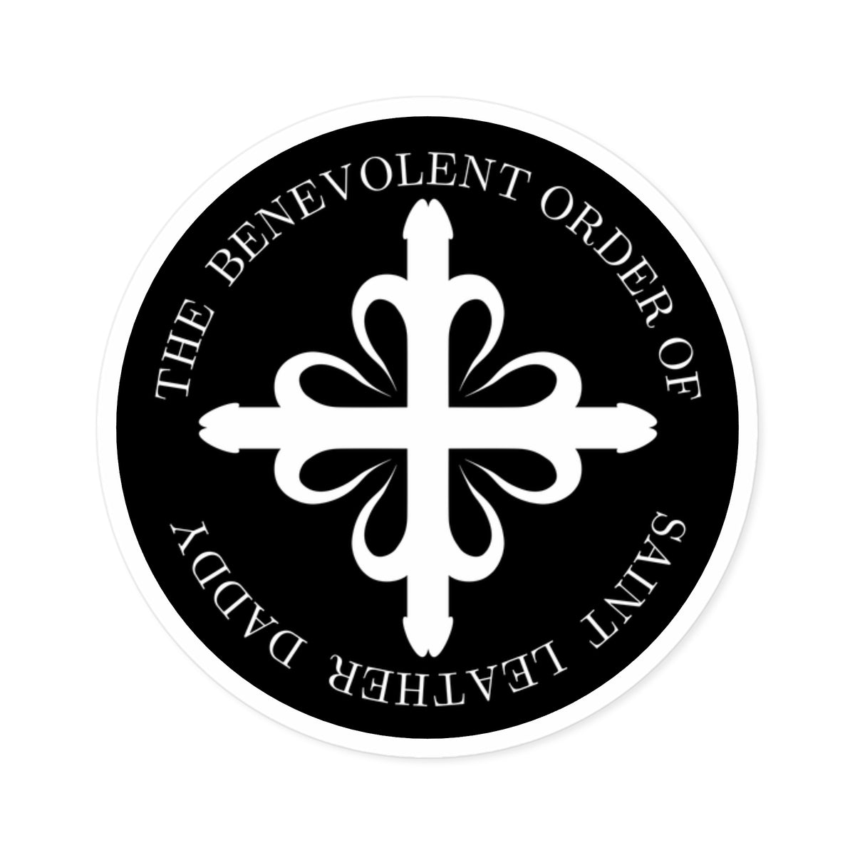 Benevolent Order of St. Leather Daddy Stickers, Black, Indoor\Outdoor