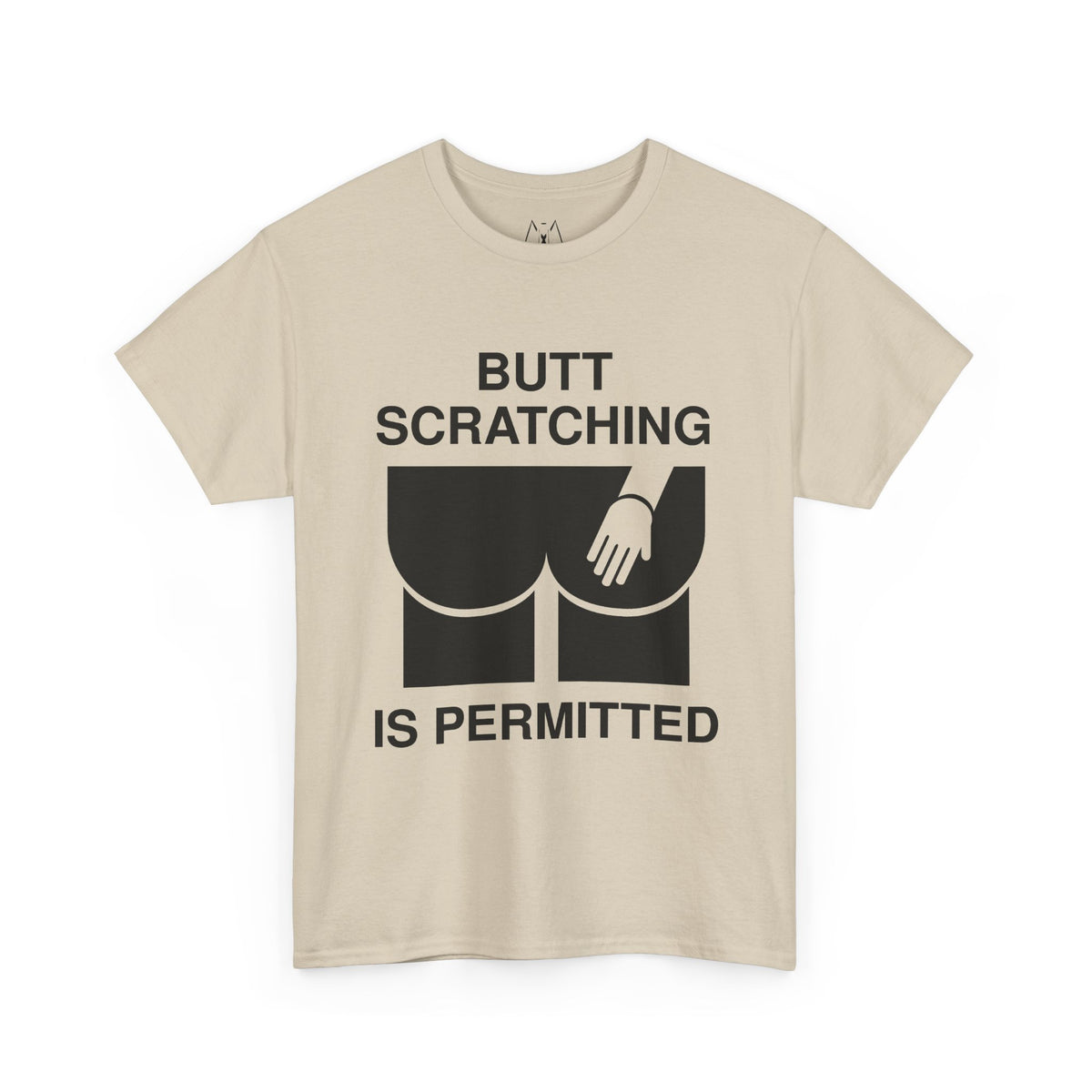 Butt Scratching is Permitted Unisex Tee Black Text