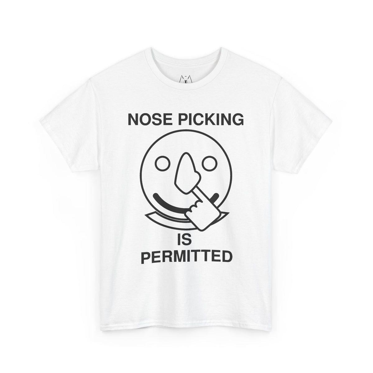 Nose Picking is Permitted Unisex Tee Black Text
