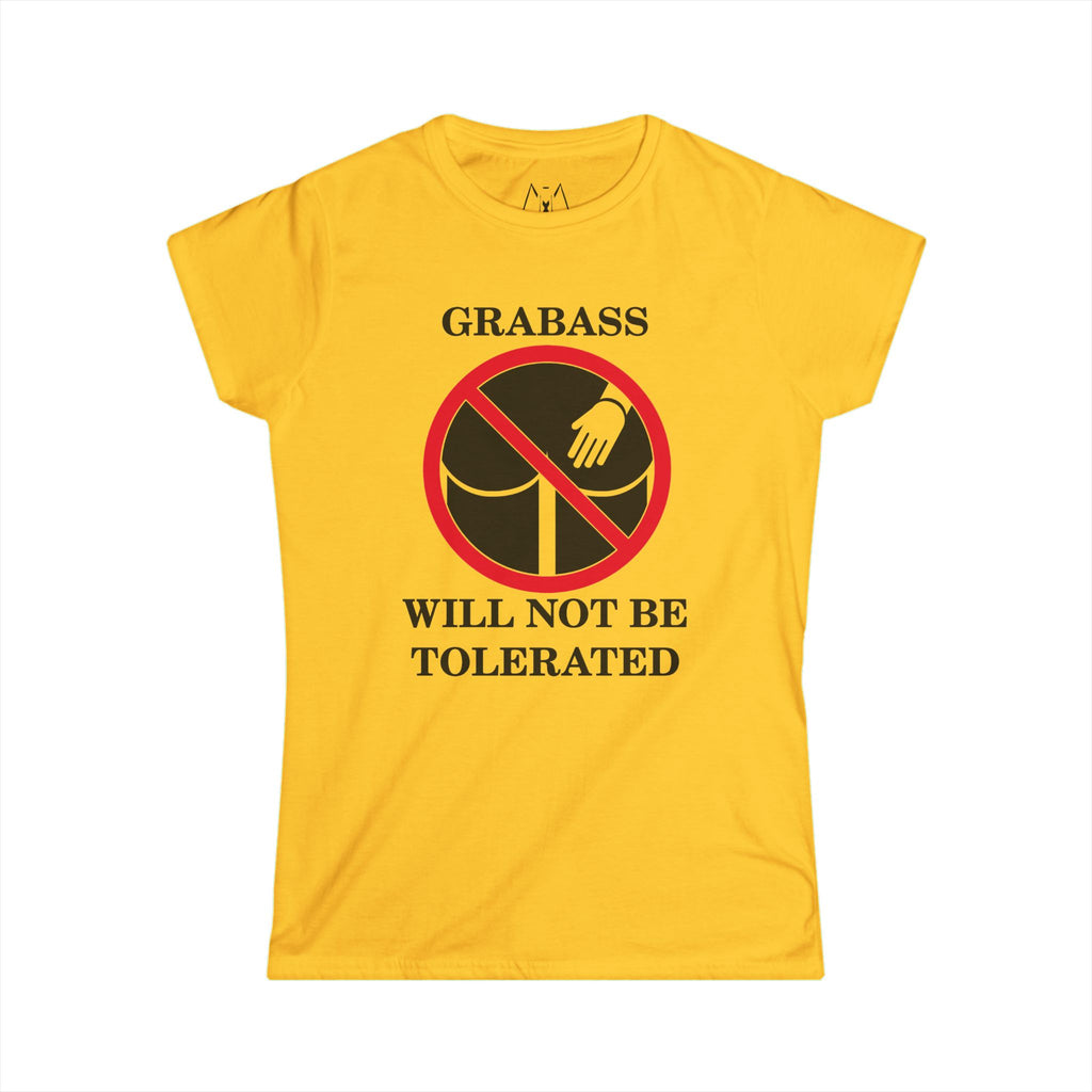 Grabass Will Not be Tolerated, T-Shirt, Women's, Black Text