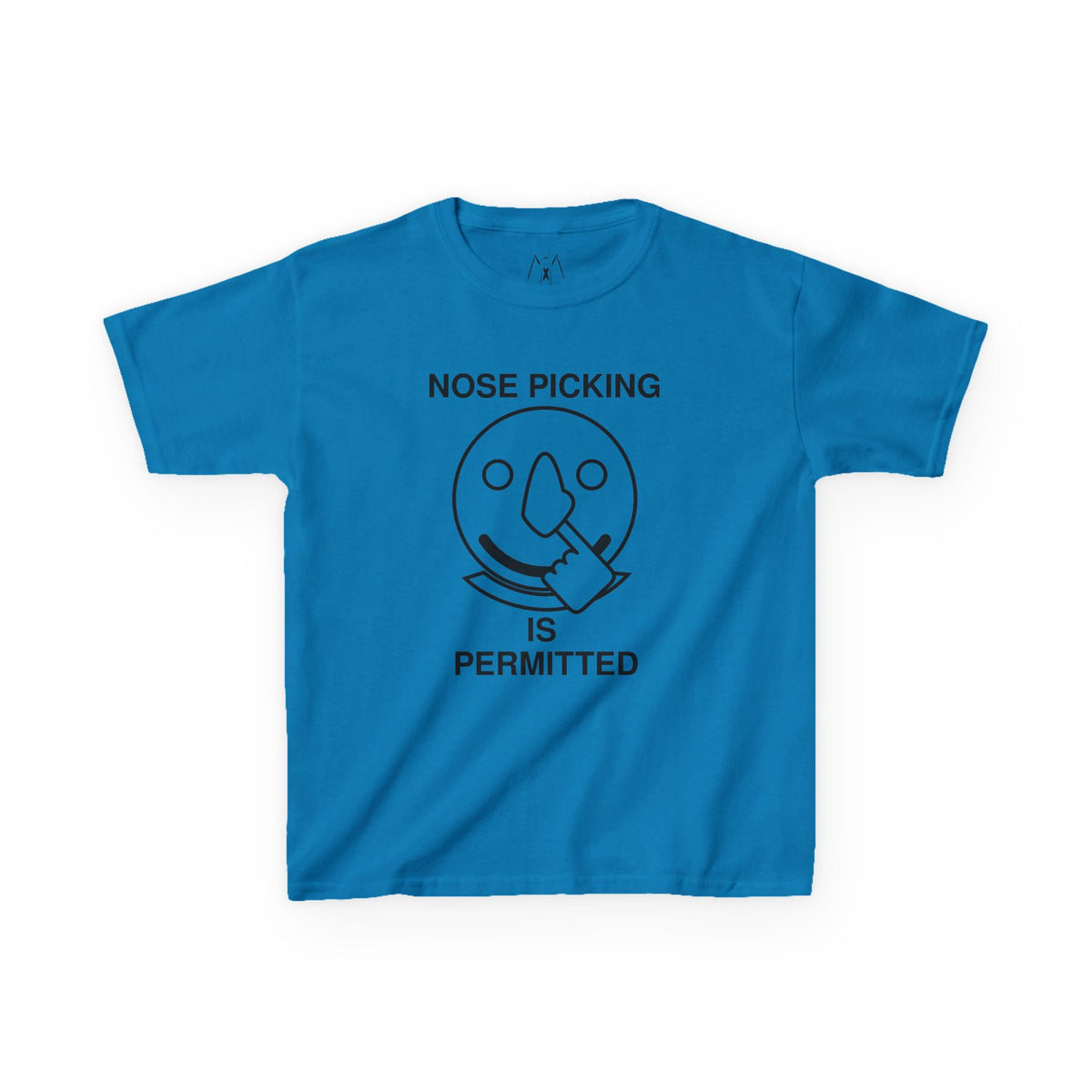Nose Picking is Permitted Kid's Tee Black Text