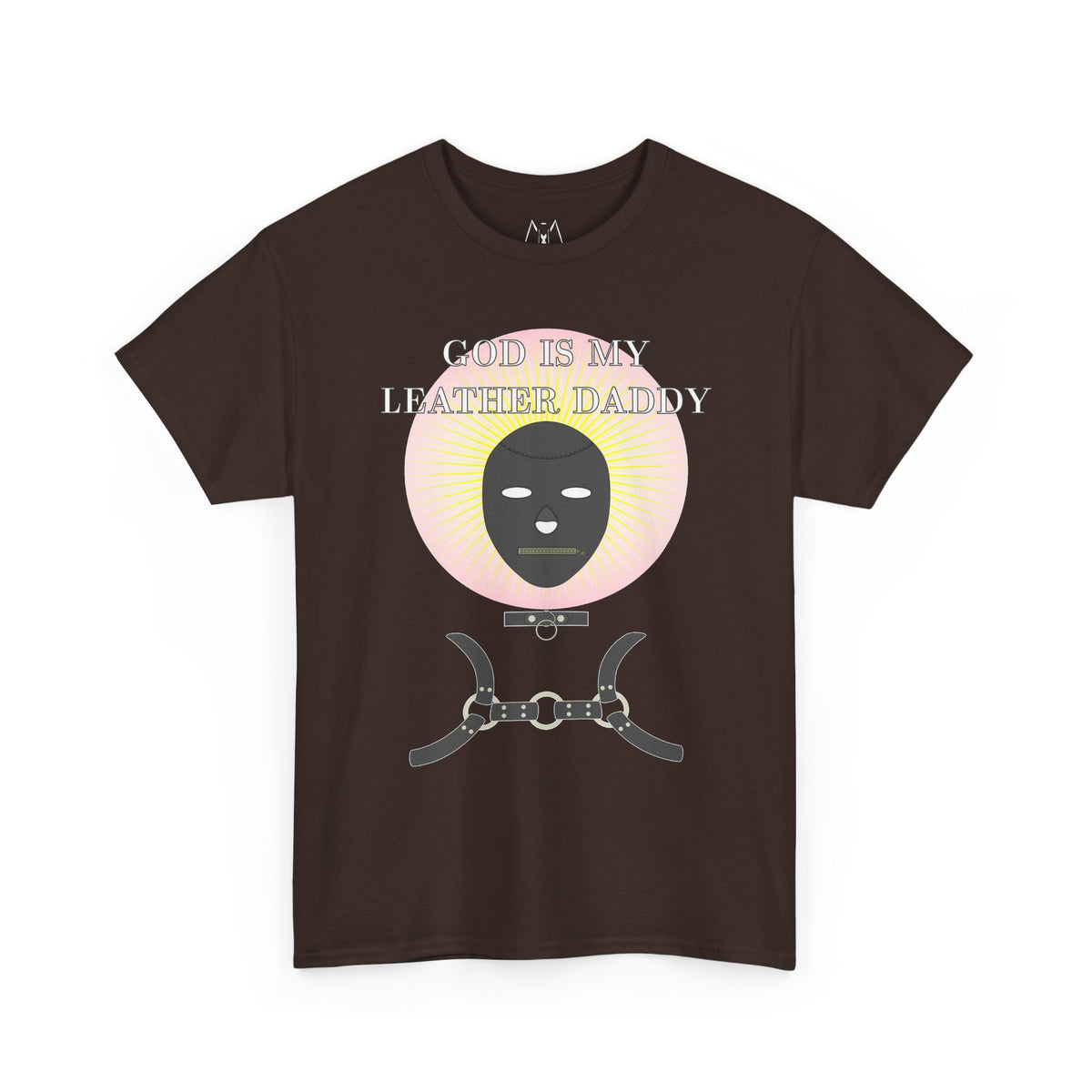 God is My Leather Daddy Unisex Tee White Text