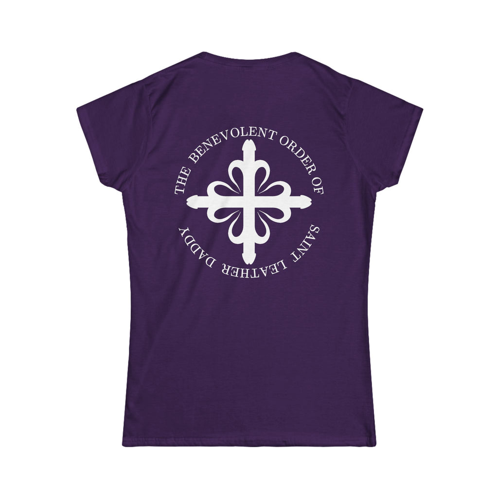 God is My Leather Daddy, T-Shirt, Women's, White Text
