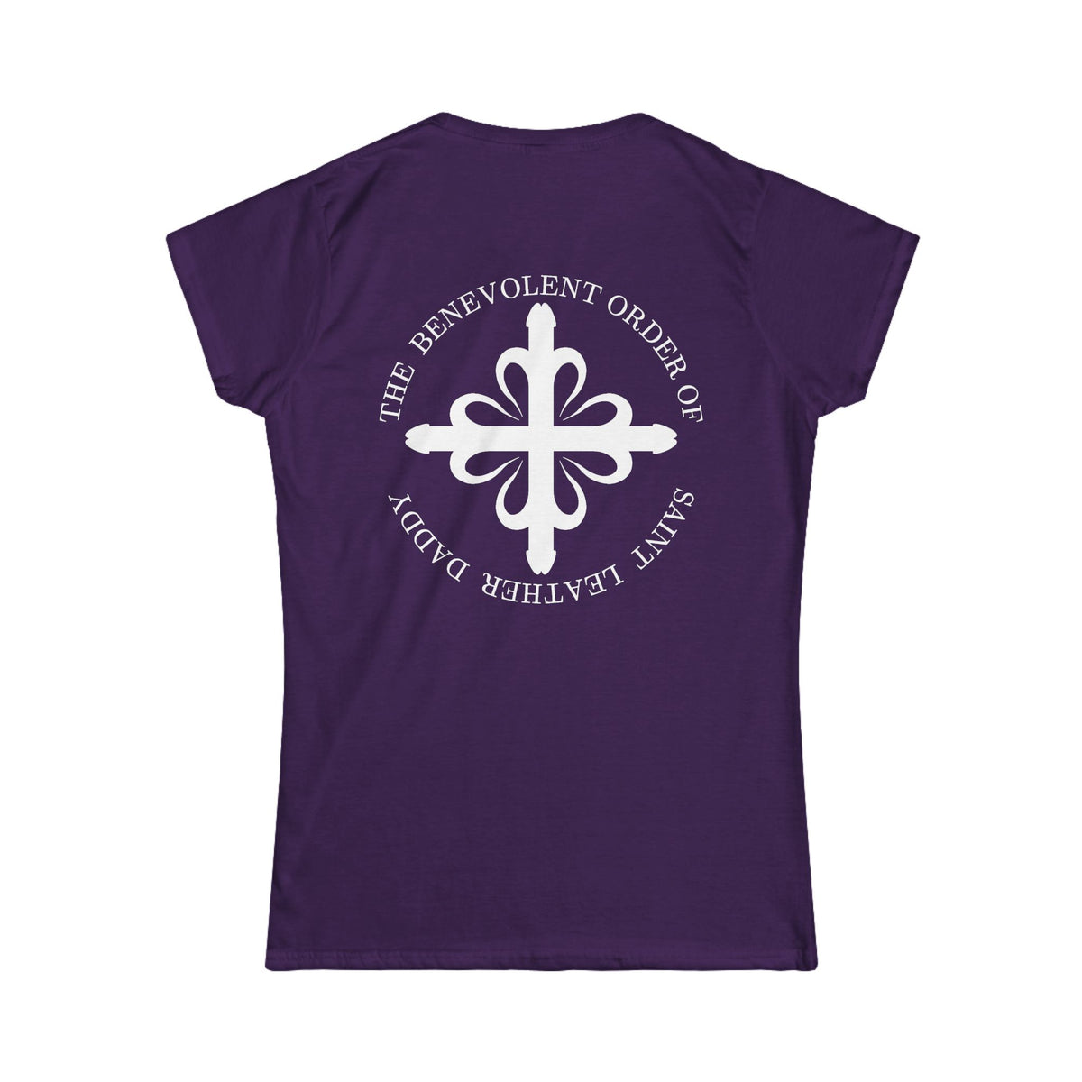 God is My Leather Daddy, T-Shirt, Women's, White Text