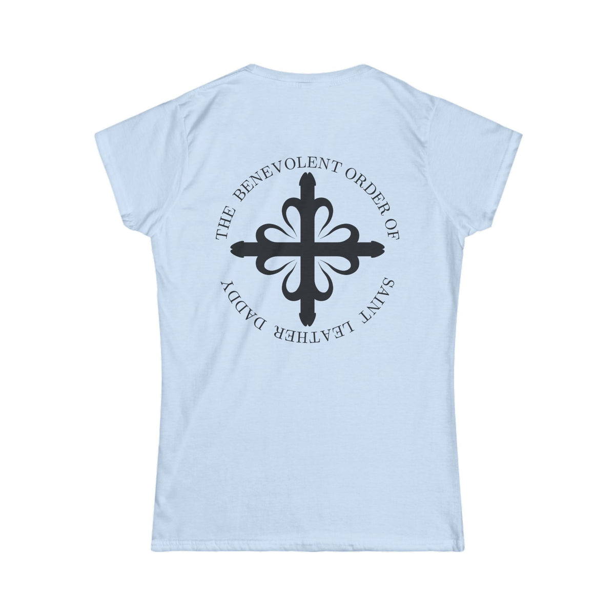 God is My Leather Daddy, T-Shirt, Women's, Black Text